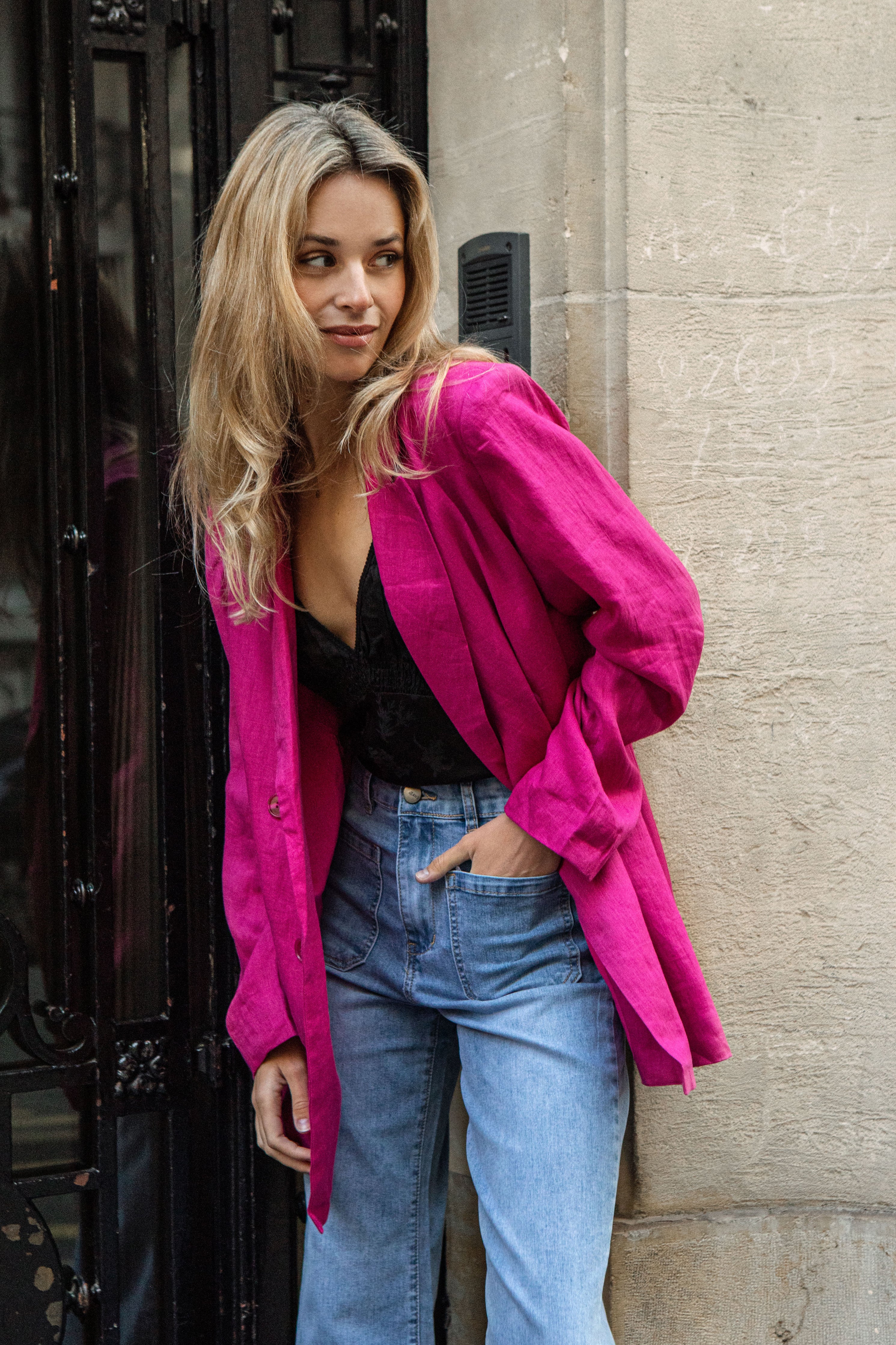 Parisian Blazer - Fuchsia