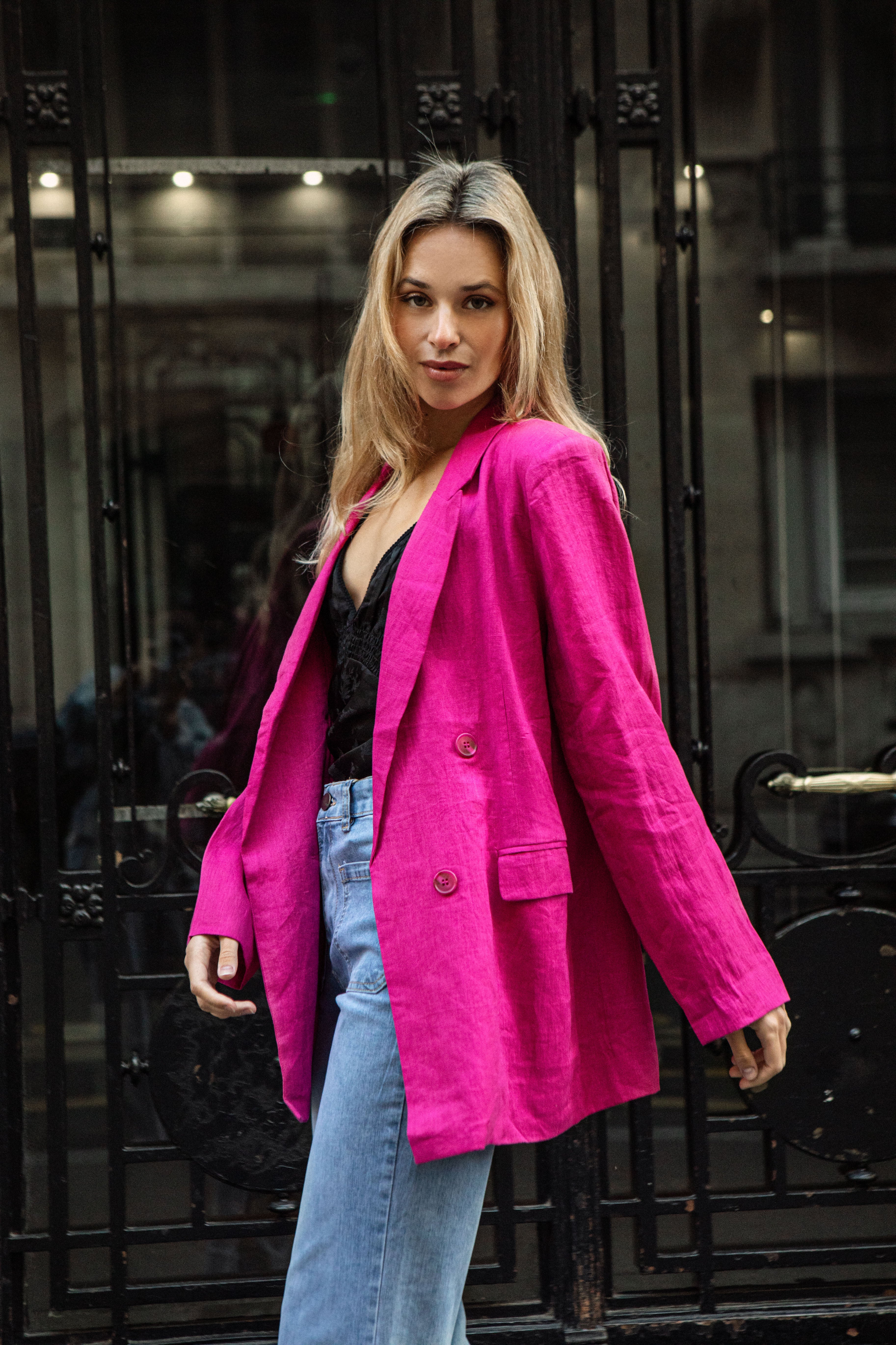 Parisian Blazer - Fuchsia