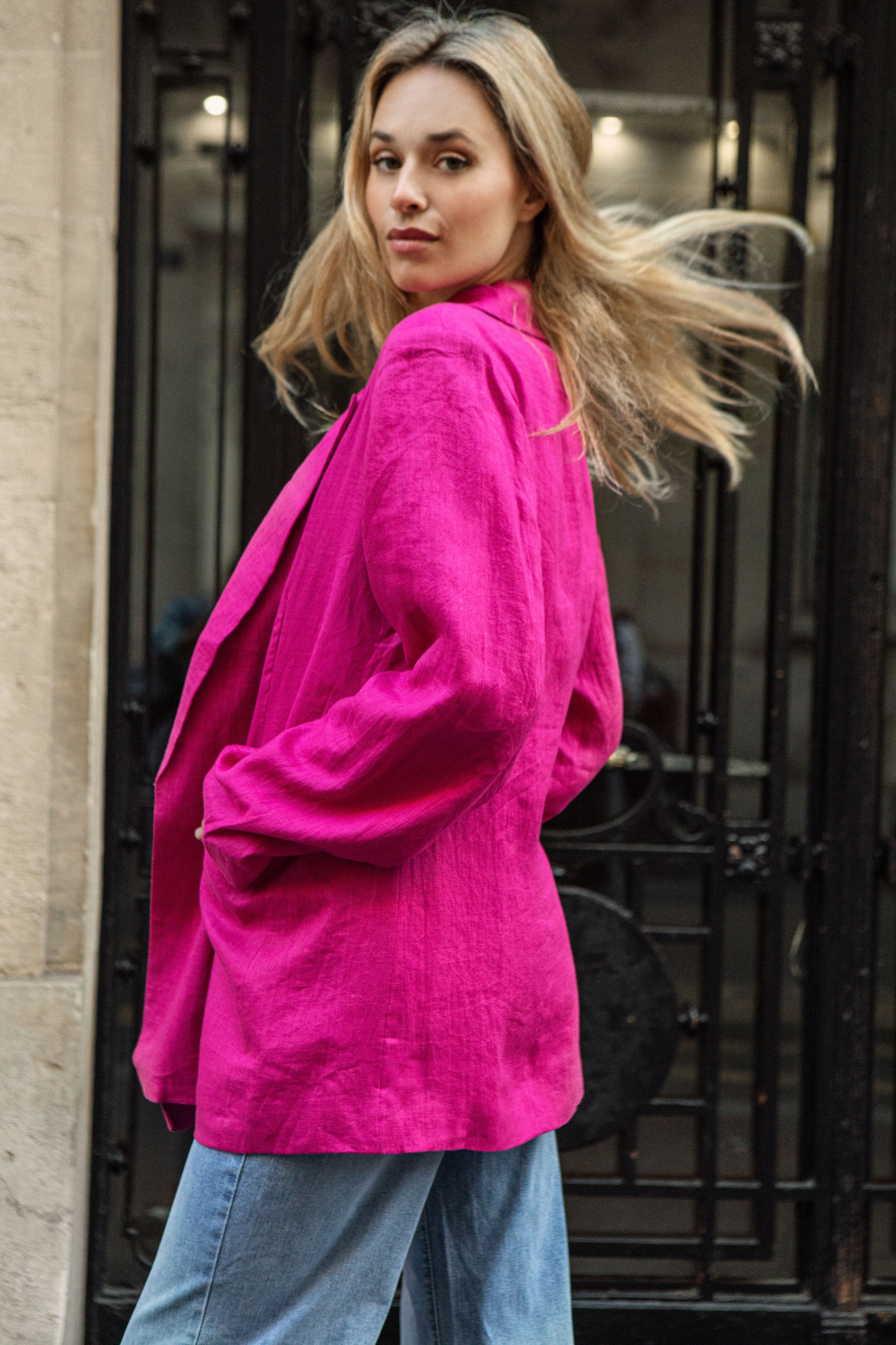 Parisian Blazer - Fuchsia