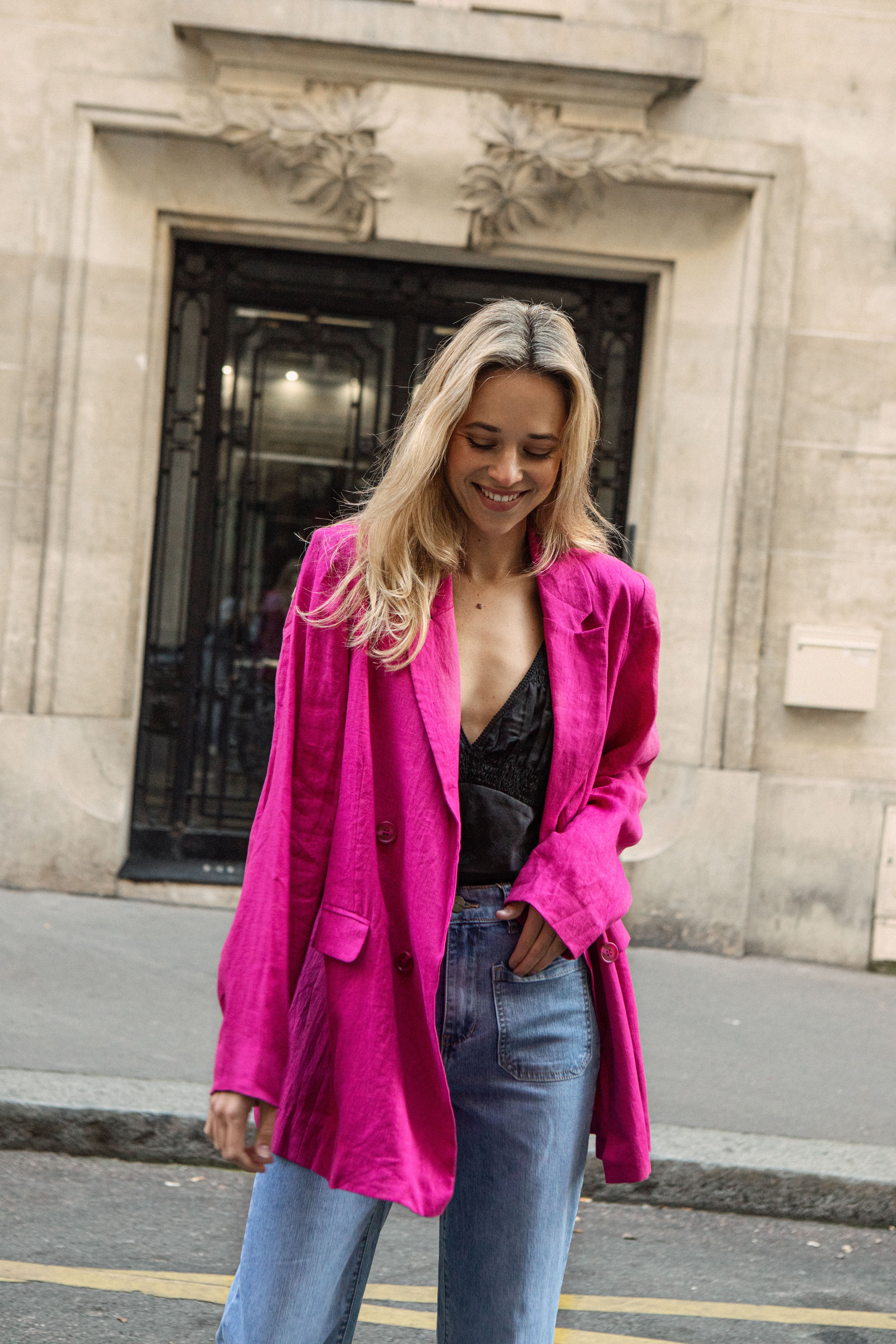 Parisian Blazer - Fuchsia