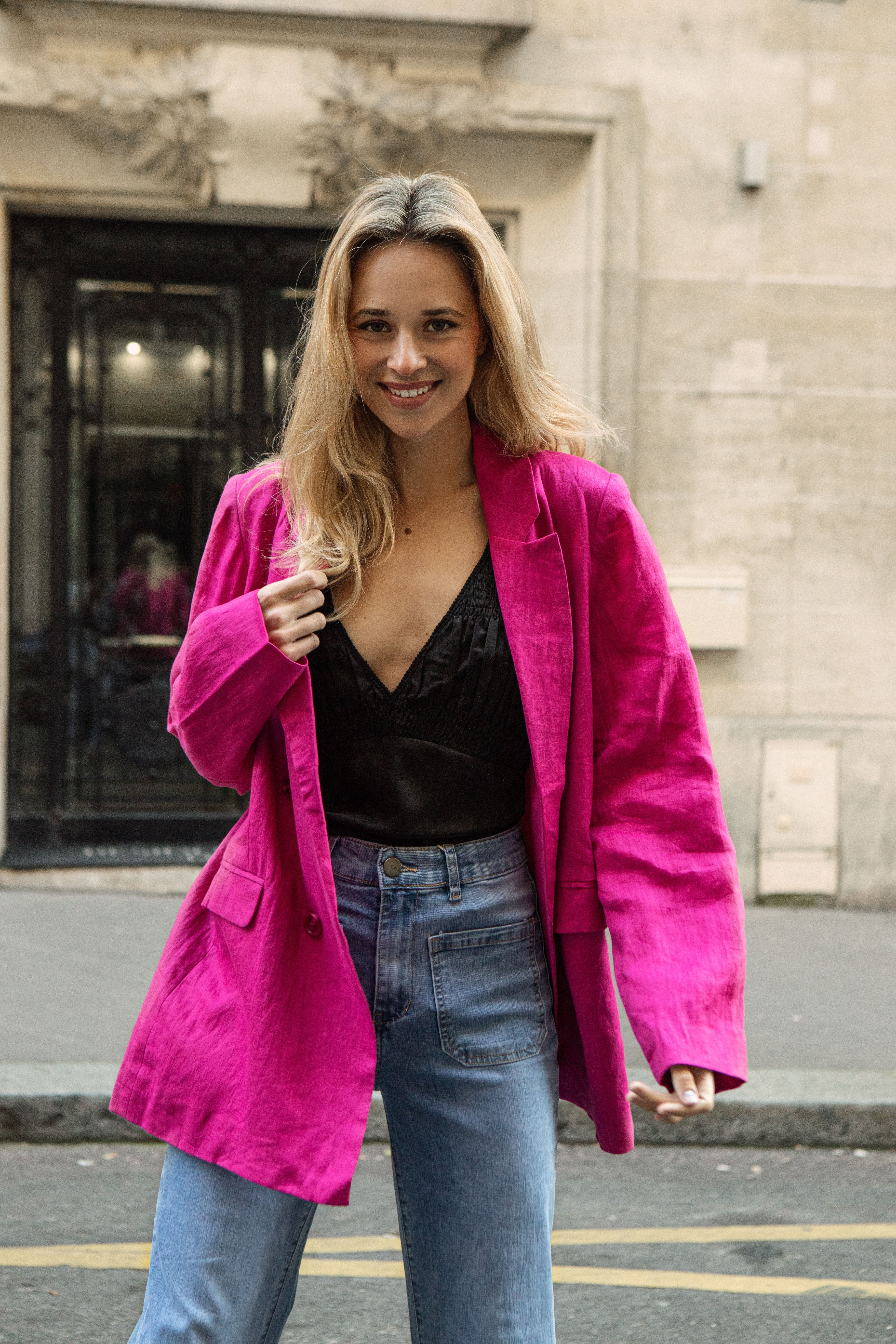 Parisian Blazer - Fuchsia