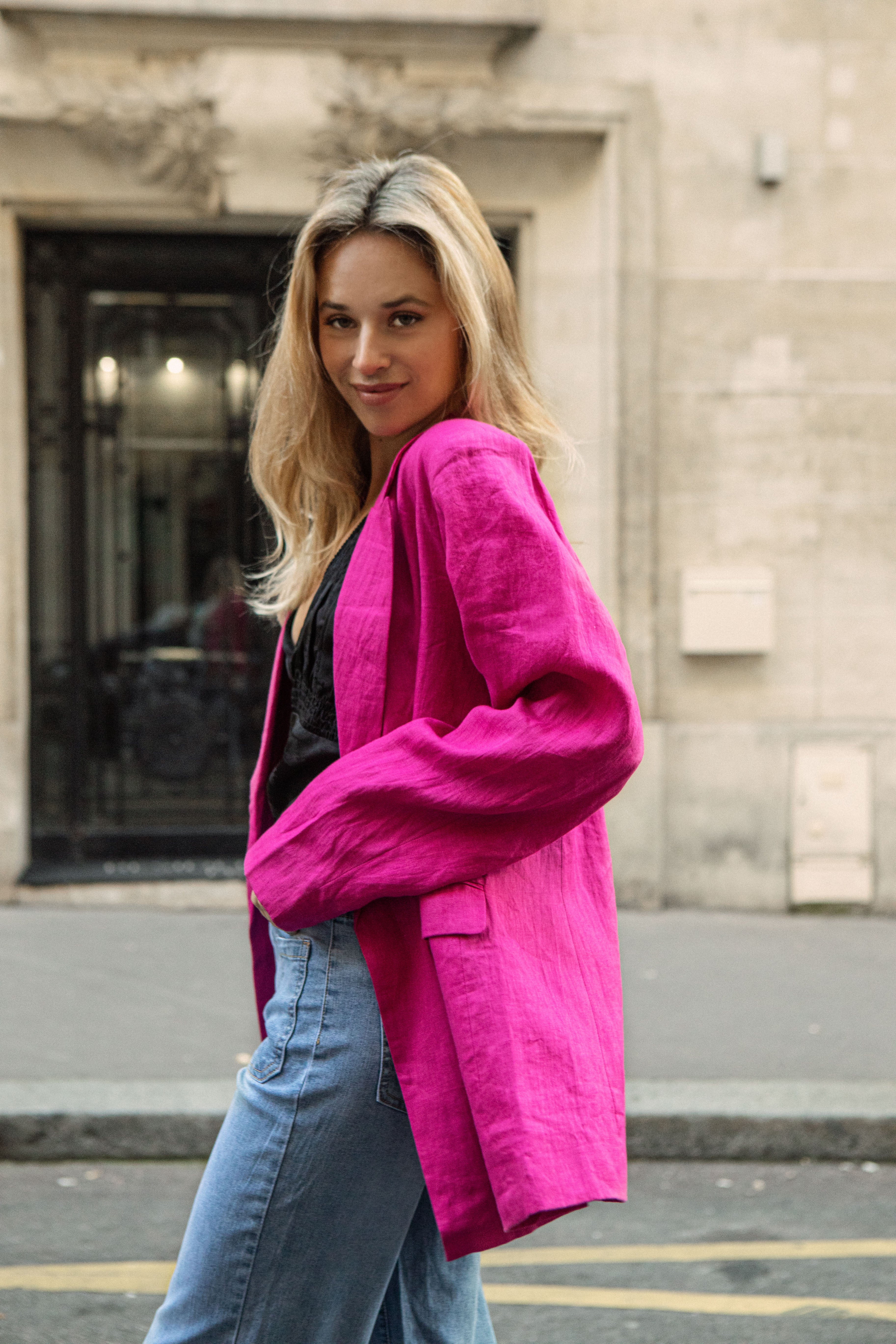 Parisian Blazer - Fuchsia