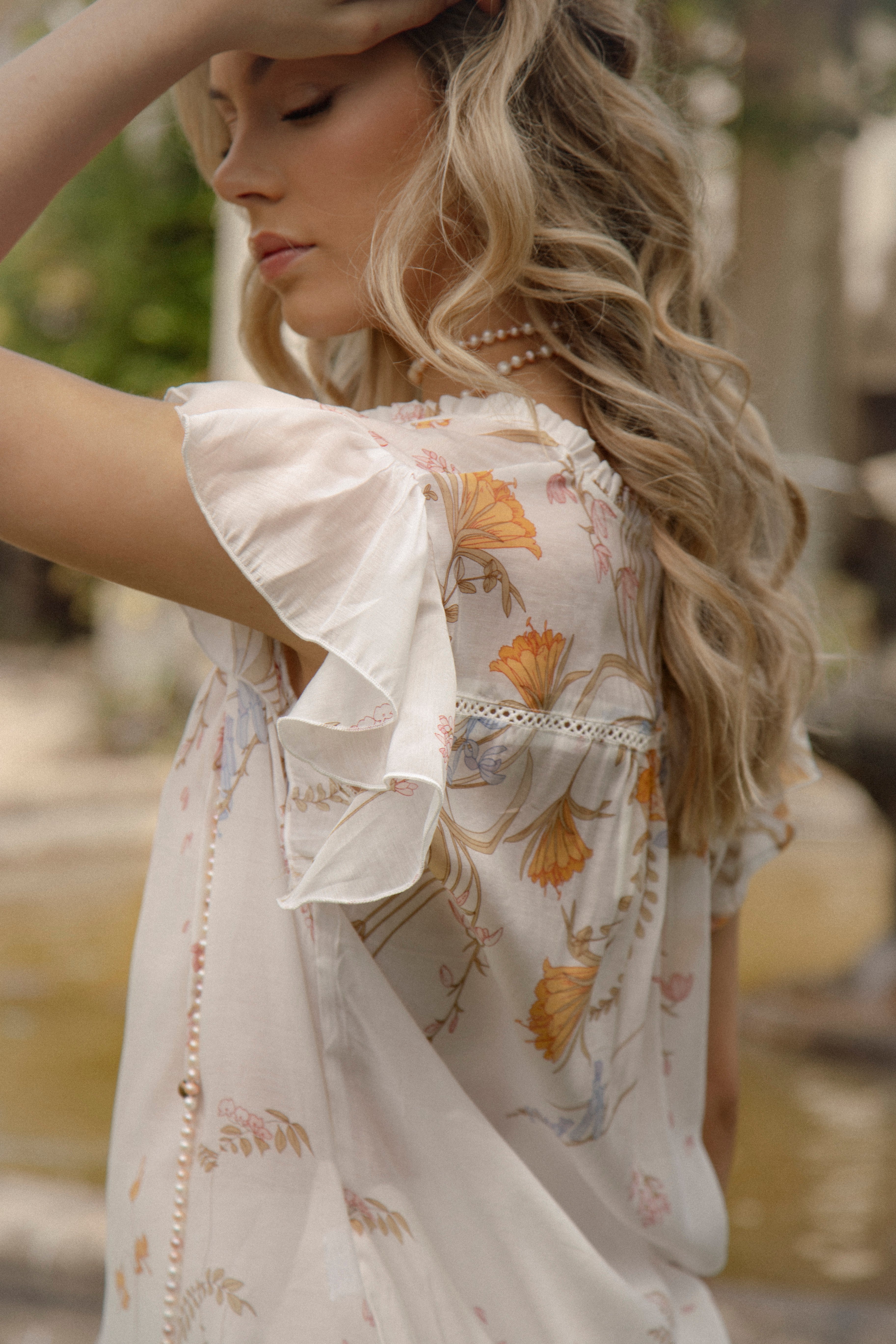 Dimity Blouse - Tea Garden