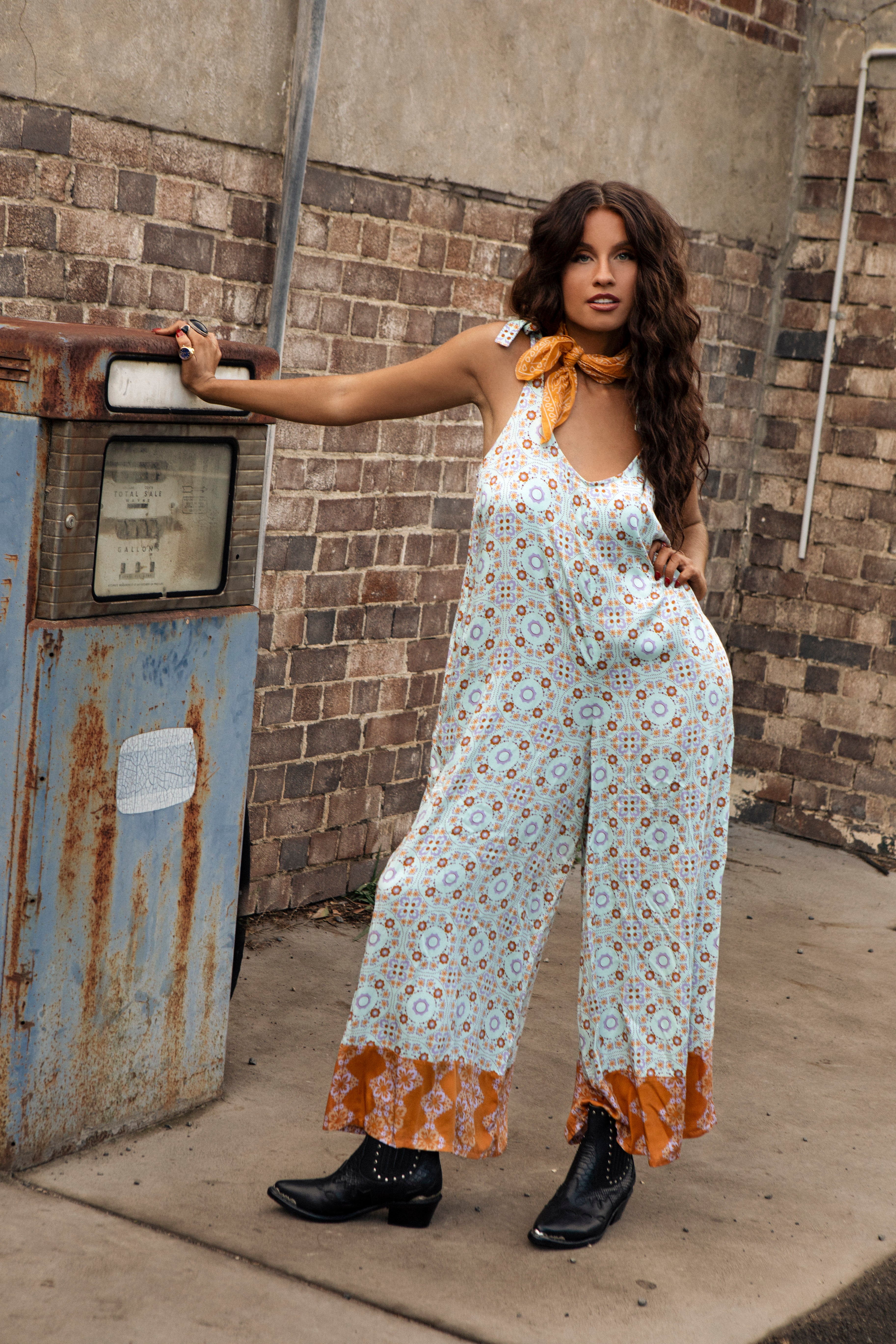 Temple Jumpsuit - Medina Blue