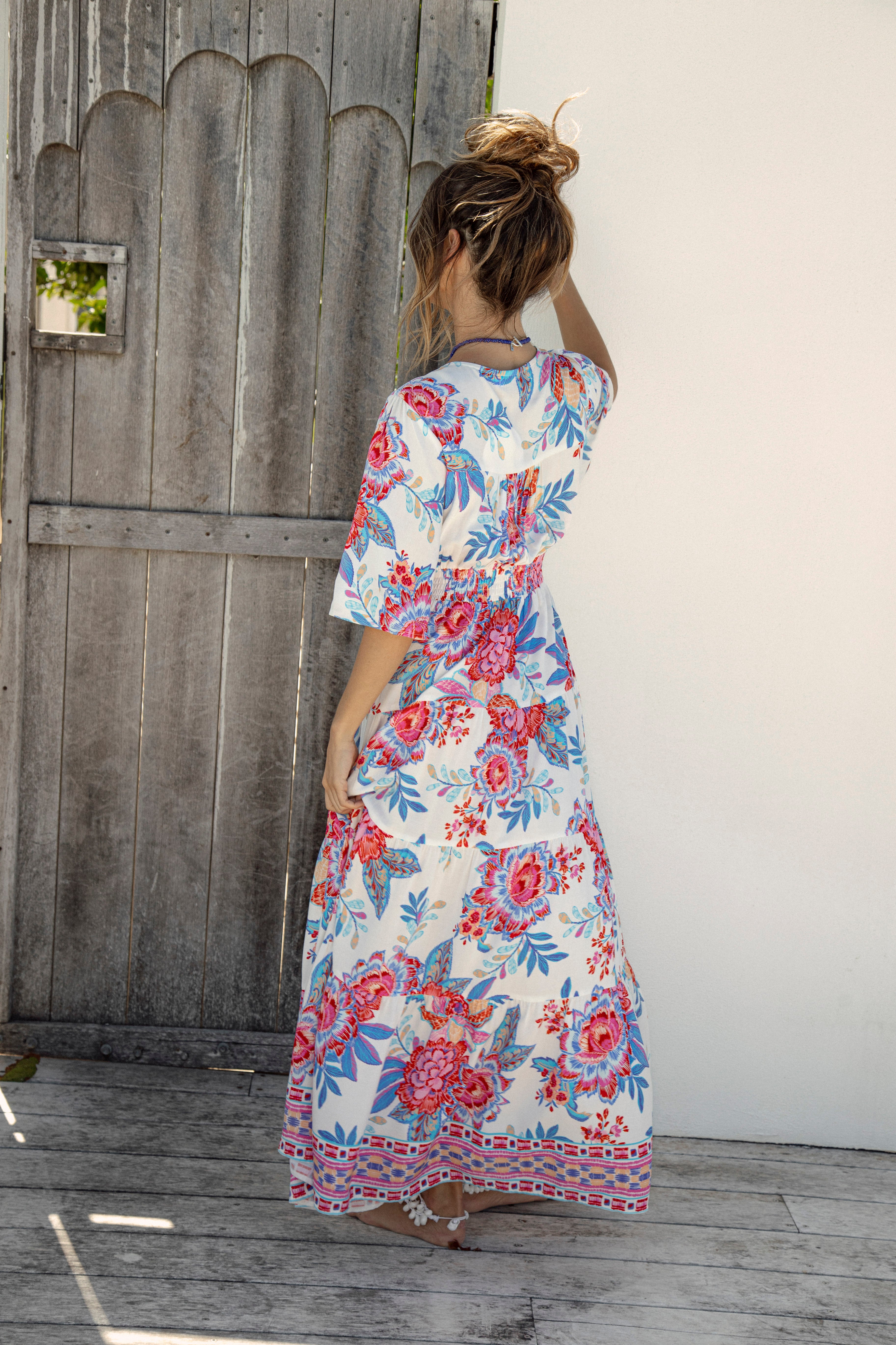 Lyric Midi Dress - Riviera