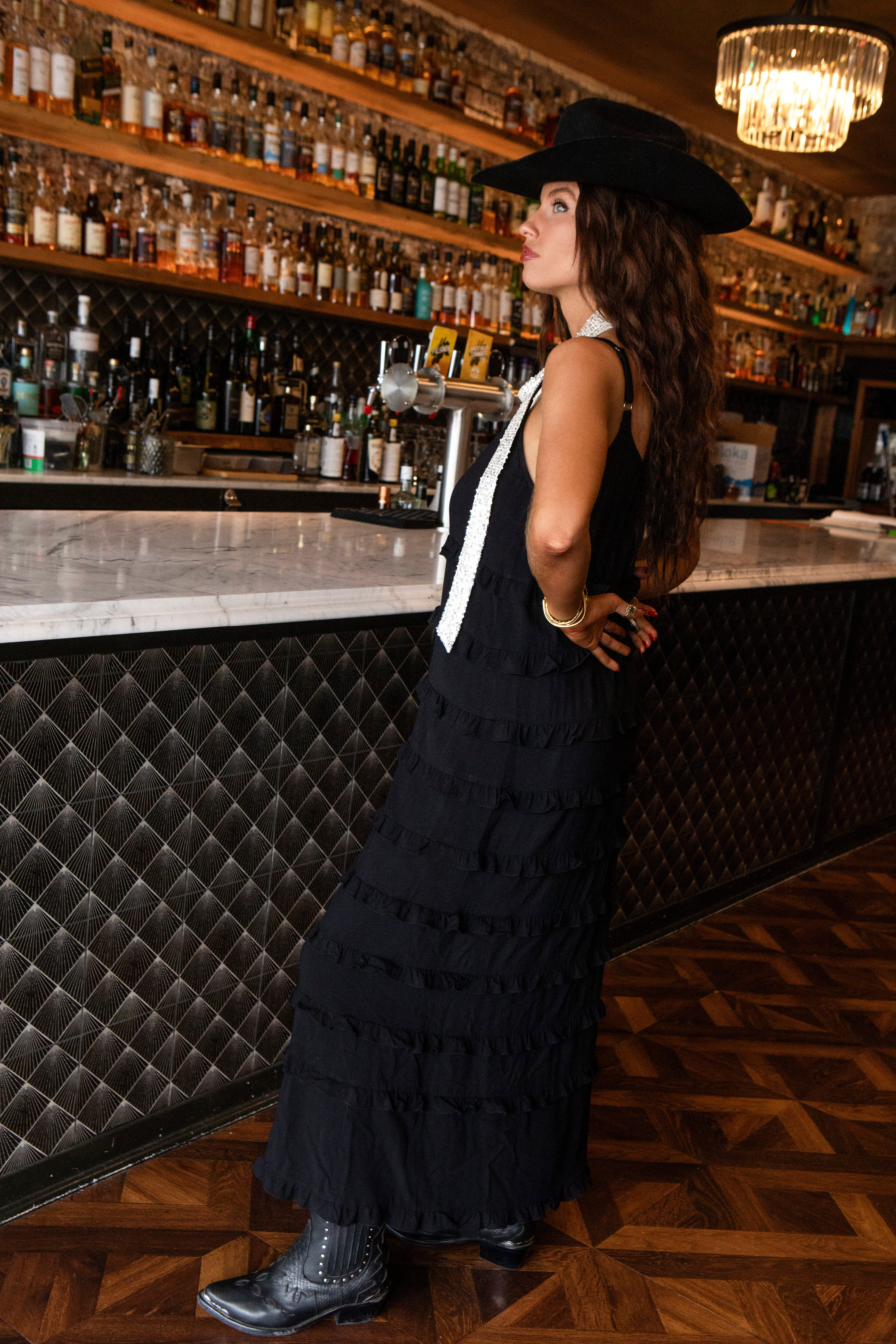 Coyote Frill Maxi Dress