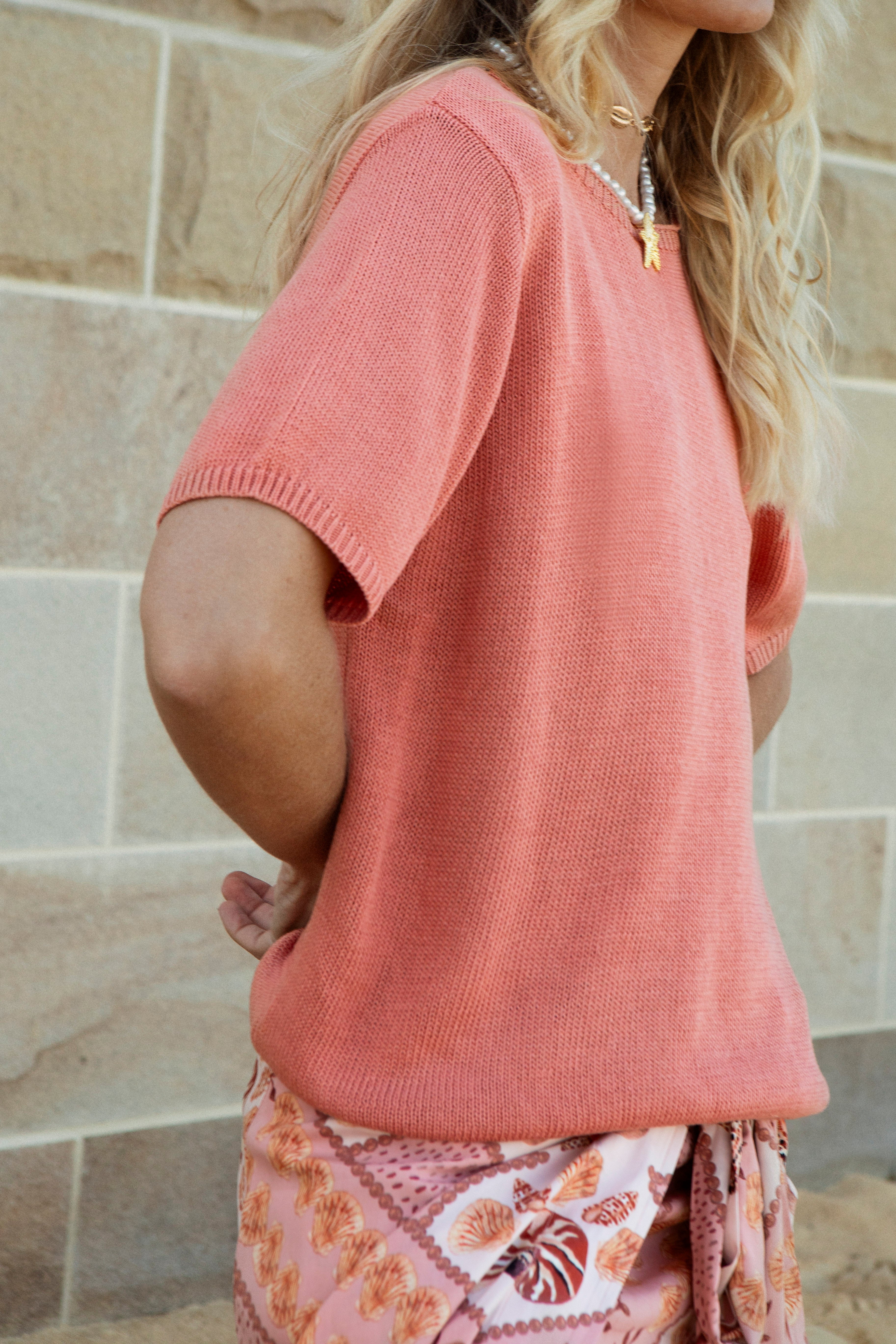 Summer Sun Tee - Coral