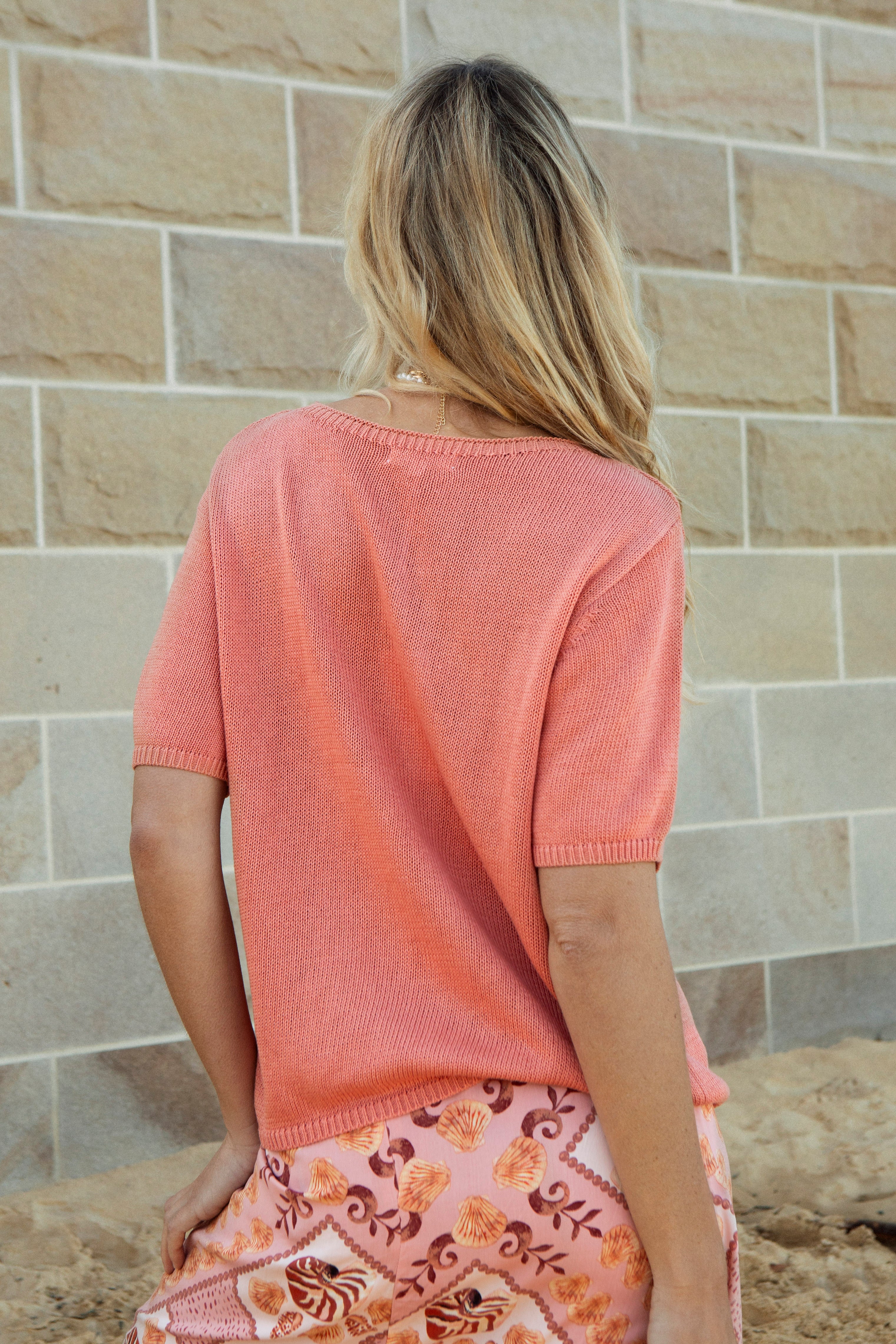 Summer Sun Tee - Coral