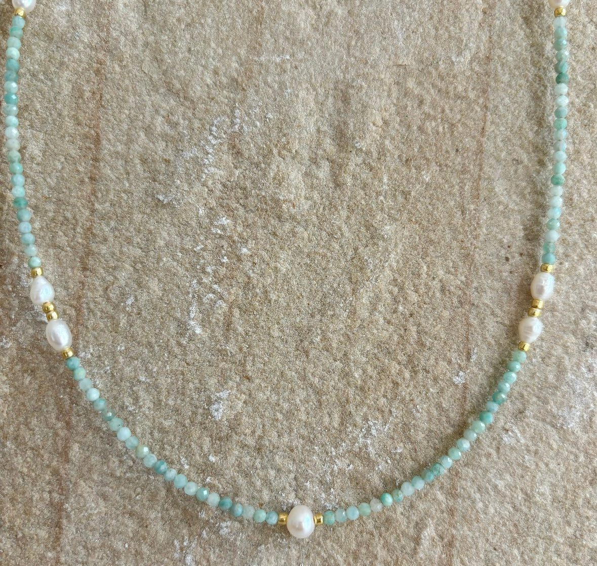 Boheme Pearl Necklace - Amazonite
