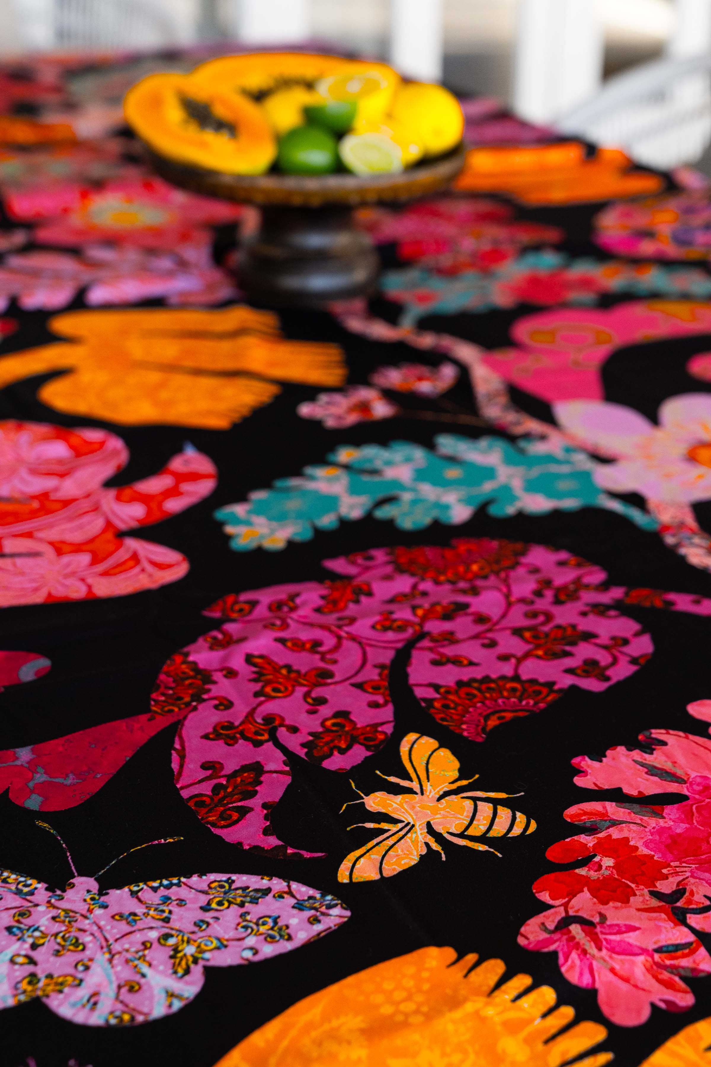 Canvas Tablecloth - Florabel Black