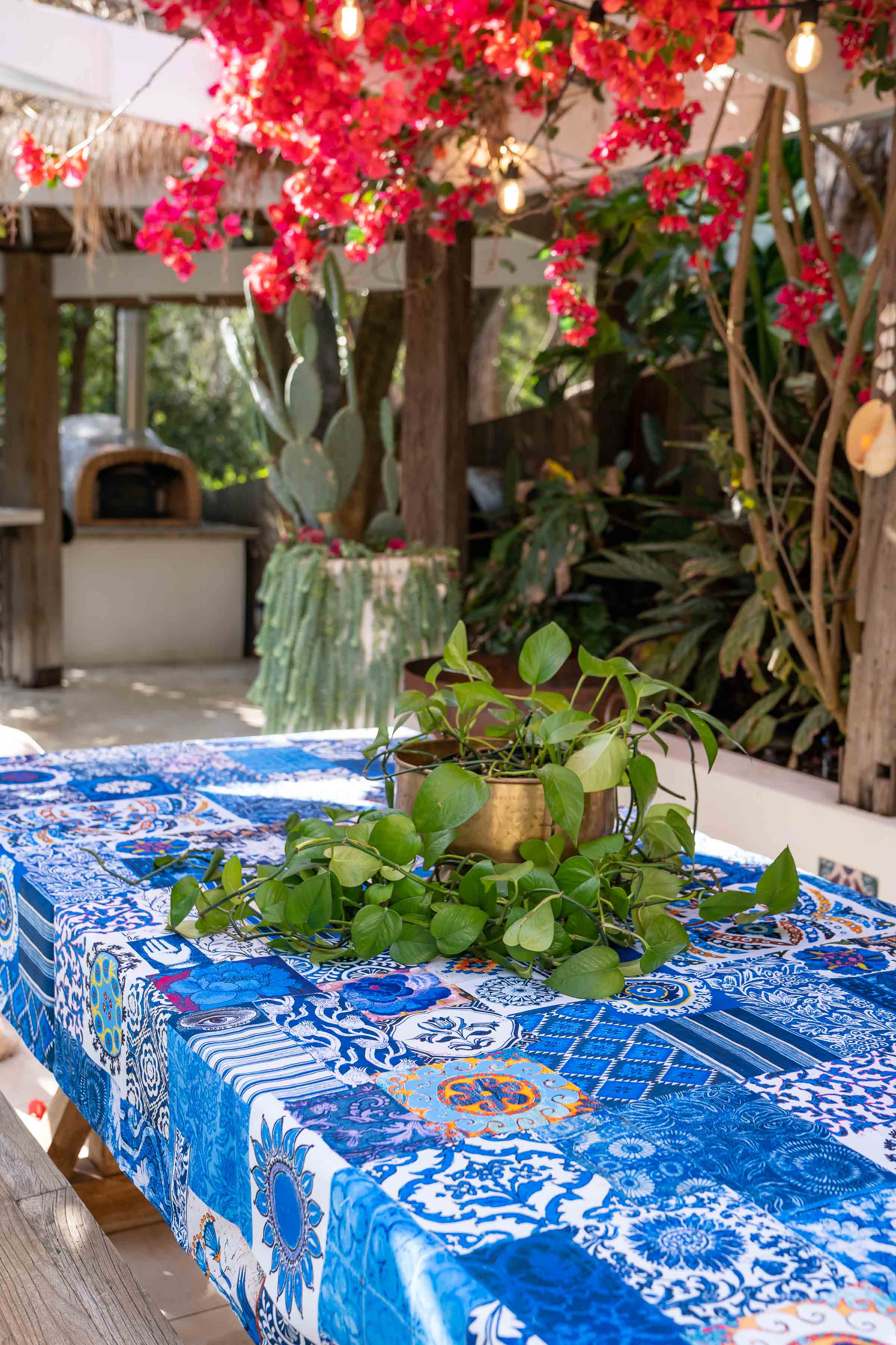 Canvas Tablecloth - Blue Nomad