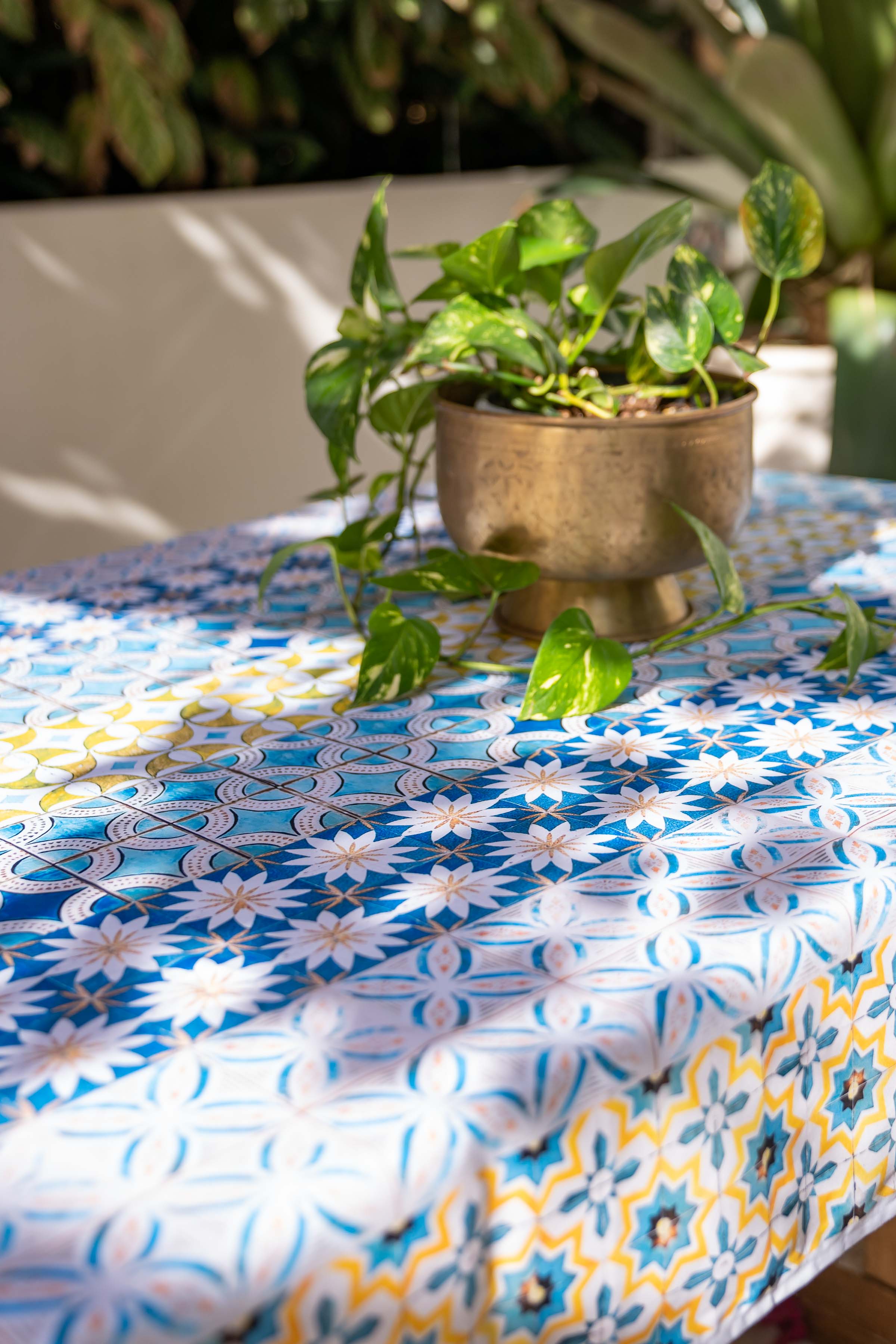 Canvas Tablecloth - Medina stripe