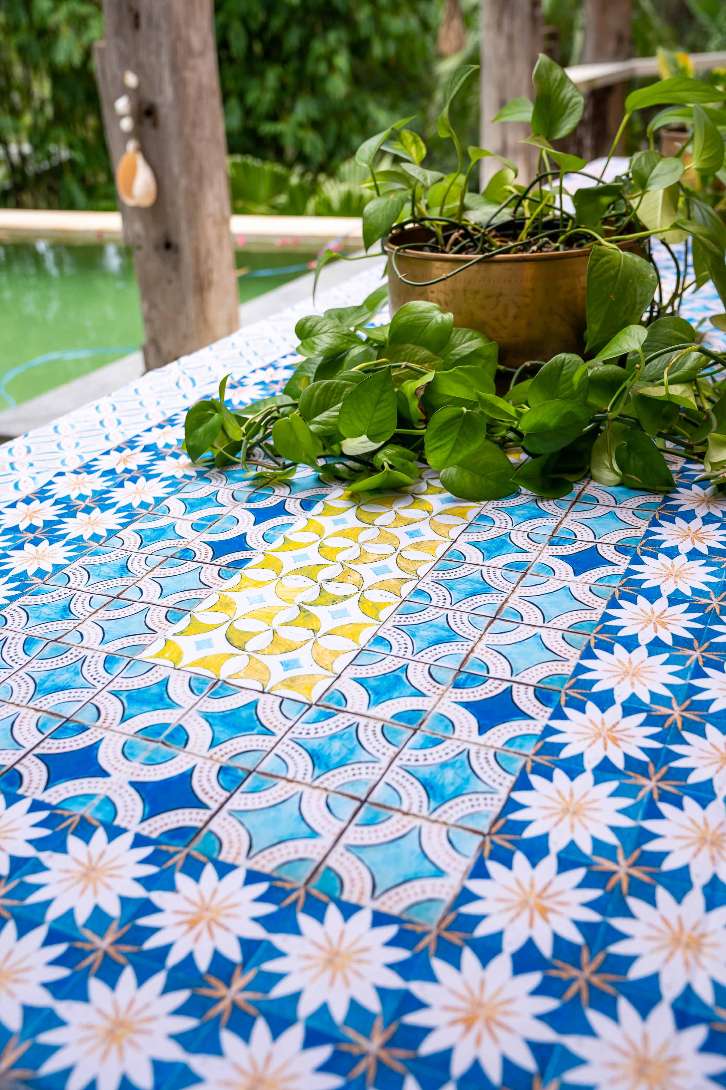 Canvas Tablecloth - Medina stripe