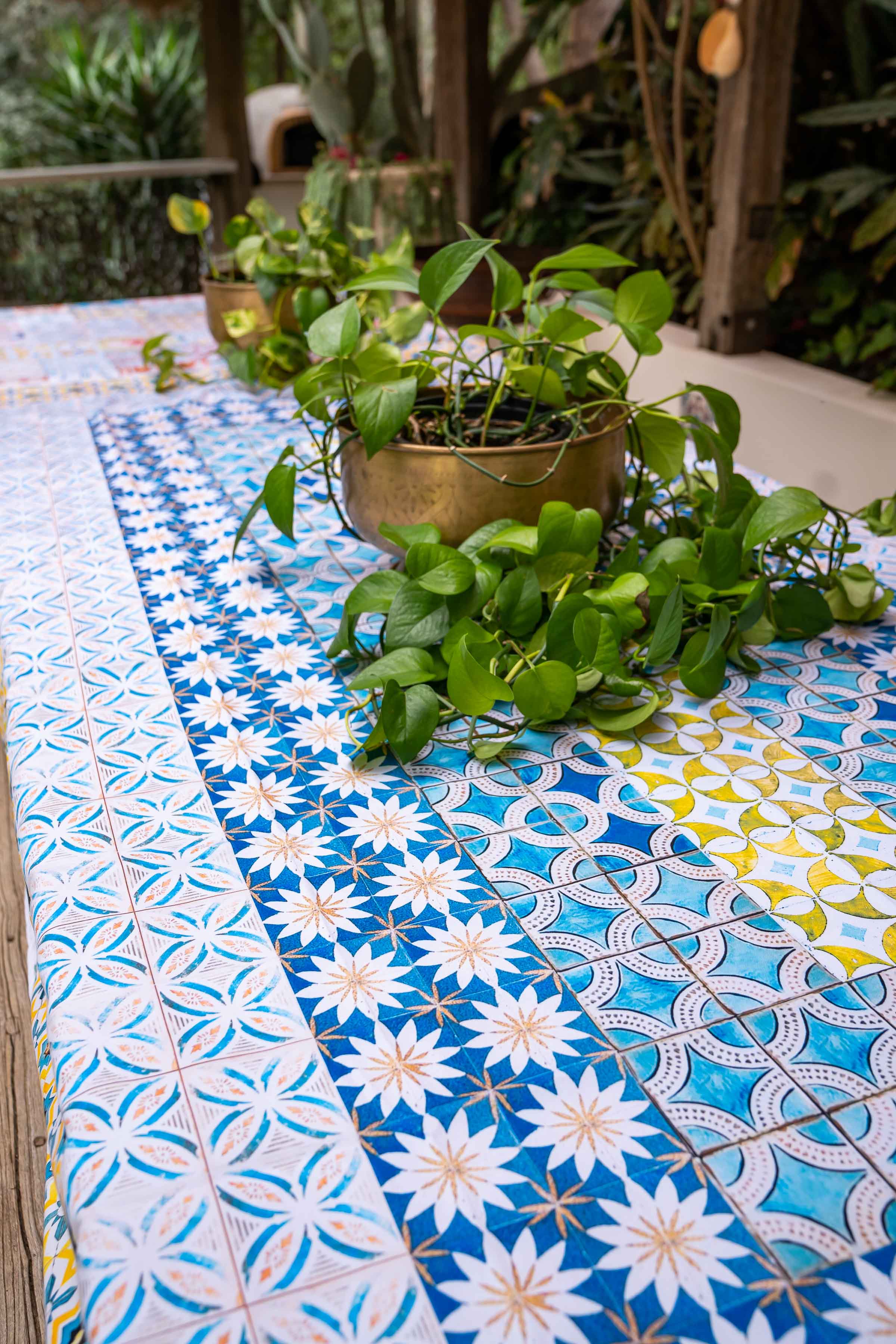 Canvas Tablecloth - Medina stripe