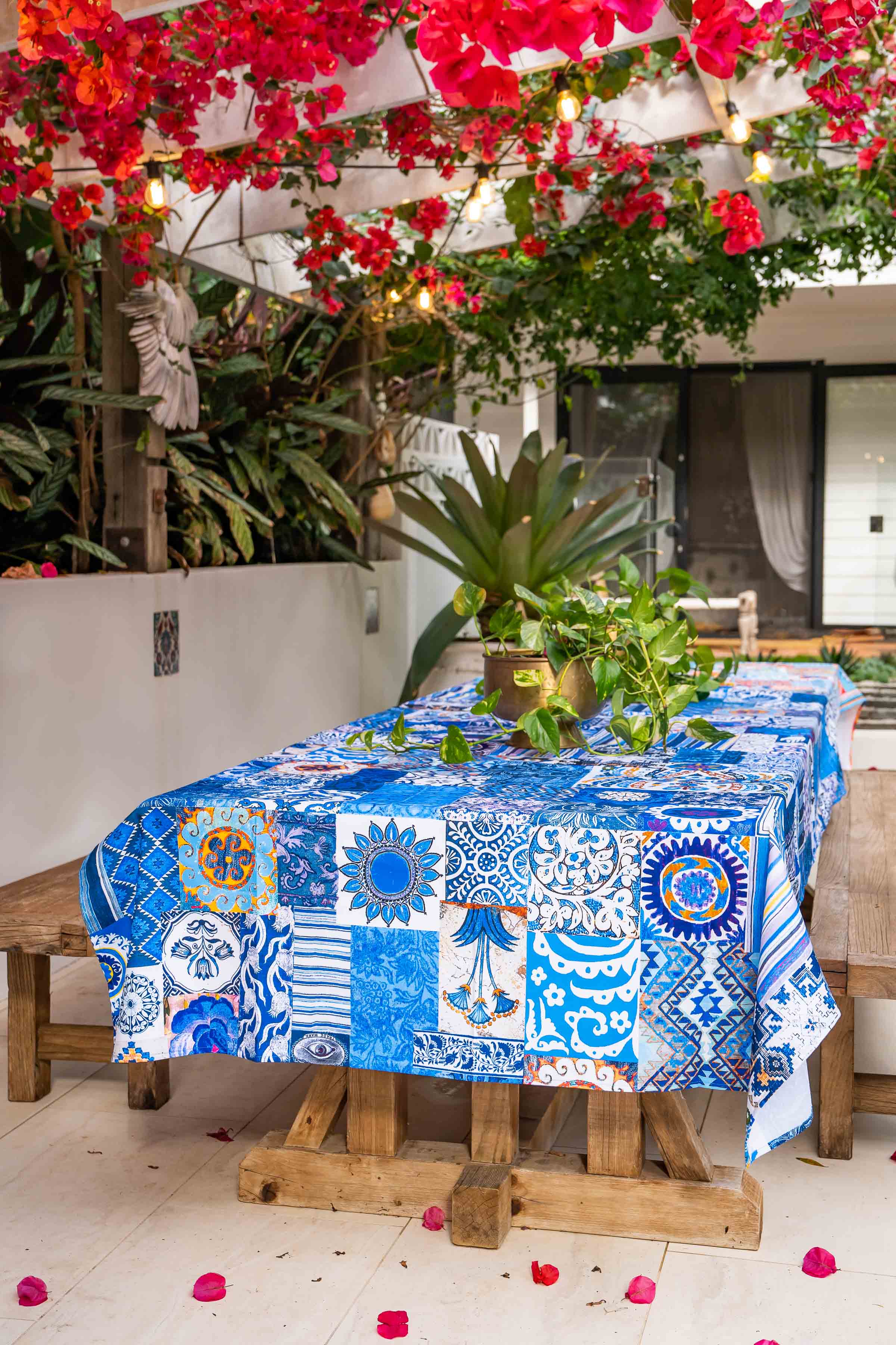 Canvas Tablecloth - Blue Nomad