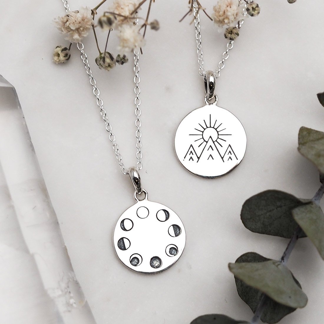 N418 - Under The Moon Phases Necklace