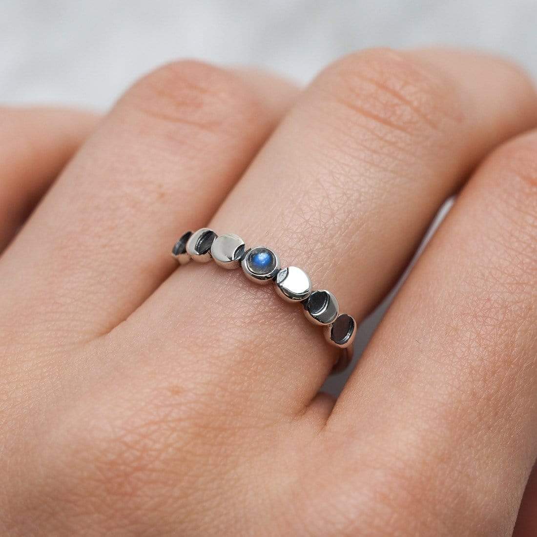 R767RM - Lunar Phases Moonstone Ring